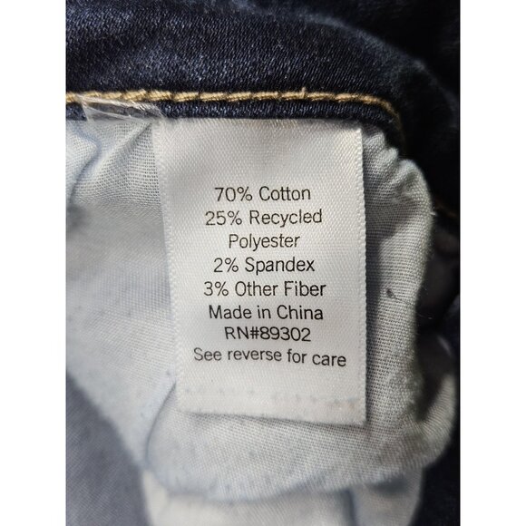 SO Jeans Womens 7/28 Blue High Rise Skinny Distressed Stretch Ripped Dark Wash - Picture 8 of 14